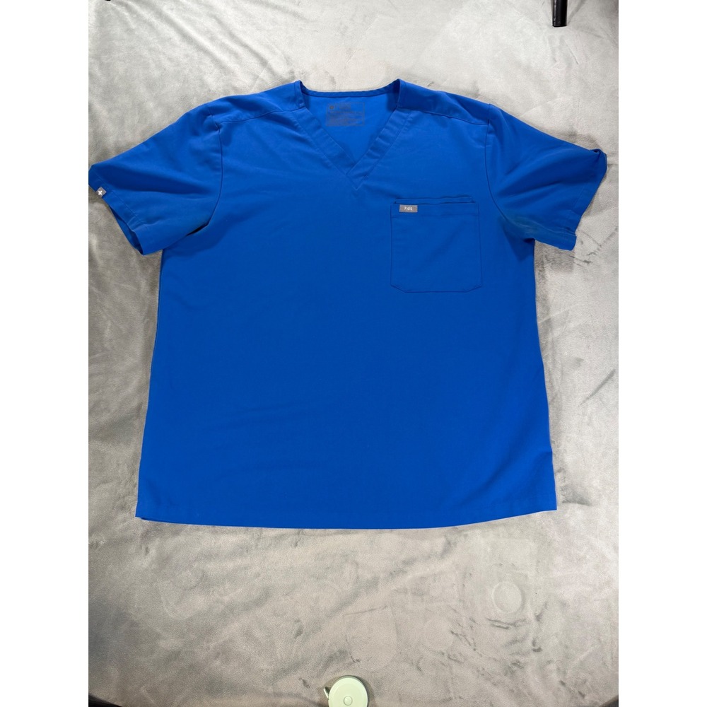 Figs Leon Three-Pocket Scrub Royal Blue Mens XXL Nurse Technical Workwear